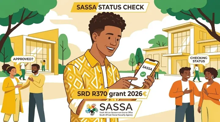 "SASSA South African Social Security Agency â SRD R370 grant 2026" You do not need to visit a SASSA office. You only need your 13-digit ID number and the phone number you used when you first applied.